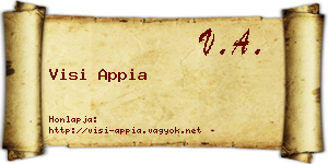 Visi Appia névjegykártya